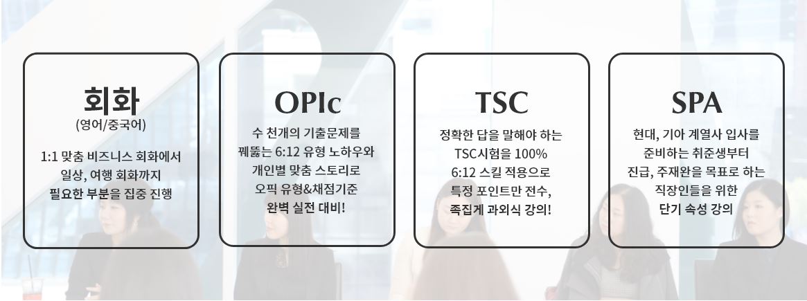 회화, OPIc, TSC, SPA 설명