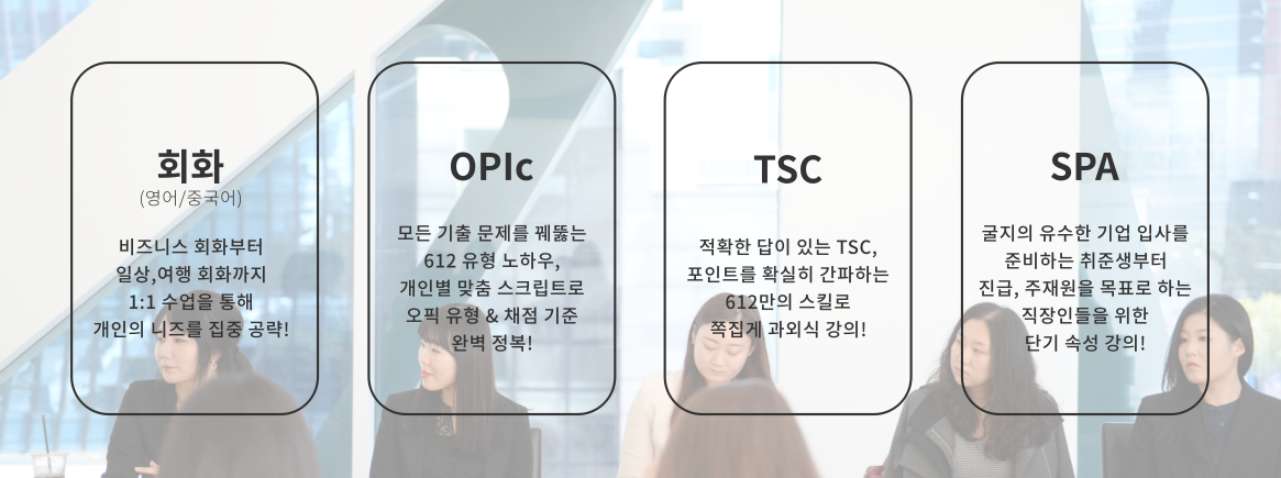 회화, OPIc, TSC, SPA 설명